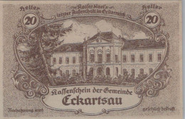 20 HELLER 1920 Stadt ECKARTSAU Niedrigeren Österreich Notgeld Banknote #PE956 - Lokale Ausgaben
