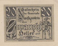 20 HELLER 1920 Stadt DORFGASTEIN Salzburg Österreich Notgeld Banknote #PE996 - Lokale Ausgaben