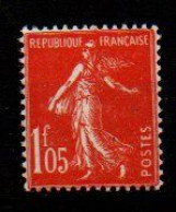 Timbre Semeuse Fond Plein N° 195 * - Unused Stamps