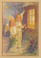 ANGEL CHRISTMAS Holidays Vintage Postcard CPSM #PAH933.GB - Angeles