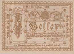 20 HELLER 1921 Stadt EDLBACH Oberösterreich Österreich Notgeld Banknote #PE596 - Lokale Ausgaben