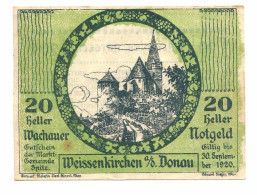 20 Heller 1920 WEISSENKIRCHEN Österreich UNC Notgeld Papiergeld Banknote #P10463 - Lokale Ausgaben