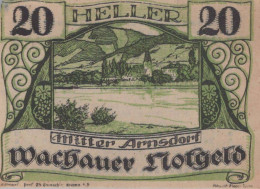 20 HELLER 1920 Stadt WACHAU Niedrigeren Österreich Notgeld Banknote #PI282 - [11] Local Banknote Issues