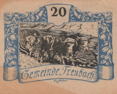 20 HELLER 1920 Stadt Treubach Oberösterreich Österreich Notgeld Banknote #PI234 - [11] Local Banknote Issues