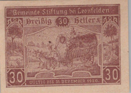 20 HELLER 1920 Stadt STIFTUNG BEI LEONFELDEN Oberösterreich Österreich #PE675 - [11] Lokale Uitgaven