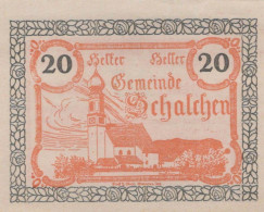 20 HELLER 1920 Stadt SCHALCHEN Oberösterreich Österreich Notgeld Banknote #PF047 - [11] Local Banknote Issues