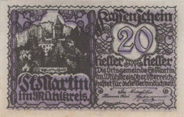 20 HELLER 1920 Stadt SANKT MARTIN IM MÜHLKREIS Oberösterreich Österreich #PE806 - [11] Lokale Uitgaven