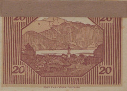 20 HELLER 1920 Stadt SANKT GILGEN Salzburg Österreich Notgeld Banknote #PI278 - [11] Lokale Uitgaven
