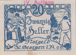 20 HELLER 1920 Stadt SANKT GEORGEN IM ATTERGAU Oberösterreich Österreich UNC #PH393 - [11] Emisiones Locales