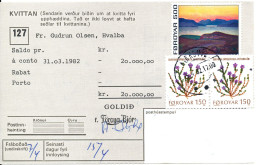 Faroe Islands Money Order Klaksvik 5-4-1982 Good Stamped - Féroé (Iles)