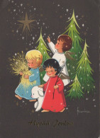 ANGELO Buon Anno Natale Vintage Cartolina CPSM #PAG934.IT - Anges