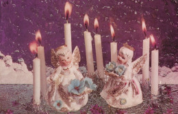 ANGELO Buon Anno Natale Vintage Cartolina CPSMPF #PAG809.IT - Anges