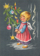 ANGELO Buon Anno Natale Vintage Cartolina CPSM #PAH688.IT - Angeles