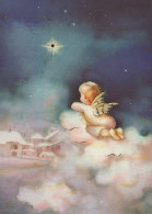 ANGELO Buon Anno Natale Vintage Cartolina CPSM #PAH445.IT - Anges
