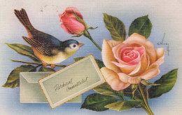 FLOWERS Vintage Postcard CPSMPF #PKG089.GB - Fleurs