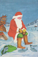 SANTA CLAUS Happy New Year Christmas Vintage Postcard CPSM #PBL416.GB - Santa Claus