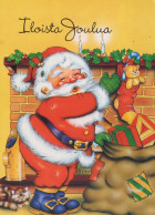 SANTA CLAUS Happy New Year Christmas Vintage Postcard CPSM #PBL353.GB - Santa Claus