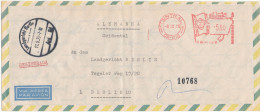 Brazil Registered Air Mail Cover With Meter Cancel Central DR Rio 8-9-1975 Sent To Germany - Airmail