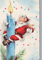 WEIHNACHTSMANN SANTA CLAUS WEIHNACHTSFERIEN Vintage Postkarte CPSM #PAJ654.DE - Kerstman