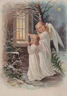 ENGEL WEIHNACHTSFERIEN Feiern & Feste Vintage Ansichtskarte Postkarte CPSM #PAH937.DE - Angeles