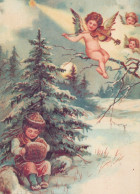 ENGEL WEIHNACHTSFERIEN Feiern & Feste Vintage Ansichtskarte Postkarte CPSM #PAJ194.DE - Angeles
