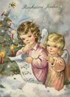 ENGEL WEIHNACHTSFERIEN Feiern & Feste Vintage Ansichtskarte Postkarte CPSM #PAH869.DE - Anges