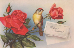 FIORI Vintage Cartolina CPSMPF #PKG093.IT - Bloemen