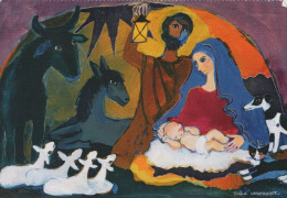 Vergine Maria Madonna Gesù Bambino Natale Religione Vintage Cartolina CPSM #PBP796.IT - Virgen Mary & Madonnas