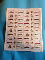 Italia **  Anno 1978 -  COSTRUZIONI NAVALI.  IN FOGLI DI 40.  Unif. 1412 à 1415.  MNH - Full Sheets