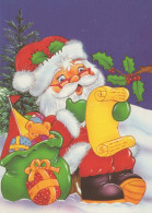 BABBO NATALE Buon Anno Natale Vintage Cartolina CPSM #PBL357.IT - Santa Claus