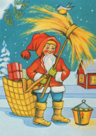 PAPÁ NOEL NAVIDAD Fiesta Vintage Tarjeta Postal CPSM #PAK432.ES - Santa Claus