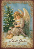 ÁNGEL NAVIDAD Vintage Tarjeta Postal CPSM #PAJ383.ES - Angels