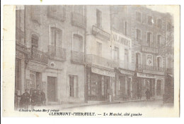 Clermont L'Hérault, Le Marché Côté Gauche. Carte Inédite (A17p88) - Clermont L'Hérault