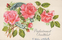 FLOWERS Vintage Ansichtskarte Postkarte CPA #PKE609.DE - Flowers