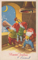 Neujahr Weihnachten GNOME Vintage Ansichtskarte Postkarte CPSMPF #PKD468.DE - Nieuwjaar