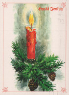Neujahr Weihnachten KERZE Vintage Ansichtskarte Postkarte CPSM #PBN966.DE - Nieuwjaar