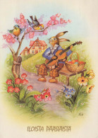 OSTERN KANINCHEN Vintage Ansichtskarte Postkarte CPSM #PBO408.DE - Easter