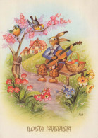 OSTERN KANINCHEN Vintage Ansichtskarte Postkarte CPSM #PBO408.DE - Ostern