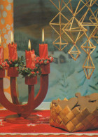 Neujahr Weihnachten KERZE Vintage Ansichtskarte Postkarte CPSM #PBN905.DE - Nieuwjaar