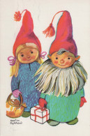 Neujahr Weihnachten GNOME Vintage Ansichtskarte Postkarte CPSM #PBM047.DE - Nieuwjaar