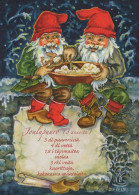 Neujahr Weihnachten GNOME Vintage Ansichtskarte Postkarte CPSM #PBL968.DE - Nieuwjaar