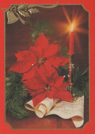 Neujahr Weihnachten KERZE Vintage Ansichtskarte Postkarte CPSM #PBA041.DE - Nieuwjaar