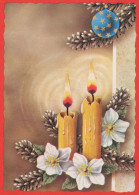 Neujahr Weihnachten KERZE Vintage Ansichtskarte Postkarte CPSM #PAZ225.DE - Nieuwjaar