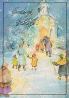 Neujahr Weihnachten KINDER KIRCHE Vintage Ansichtskarte Postkarte CPSM #PAY425.DE - New Year