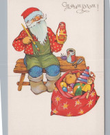 PÈRE NOËL NOËL Fêtes Voeux Vintage Carte Postale CPSM #PAK696.FR - Kerstman