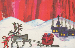 Feliz Año Navidad GNOMO Vintage Tarjeta Postal CPSMPF #PKG398.ES - New Year