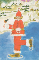 Feliz Año Navidad NIÑOS Vintage Tarjeta Postal CPSMPF #PKD592.ES - Neujahr
