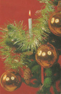 Feliz Año Navidad VELA Vintage Tarjeta Postal CPSMPF #PKD037.ES - Nieuwjaar