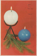 Feliz Año Navidad VELA Vintage Tarjeta Postal CPSMPF #PKD097.ES - Nieuwjaar