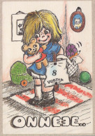 FELIZ CUMPLEAÑOS 8 Año De Edad CHICA NIÑOS Vintage Tarjeta Postal CPSM Unposted #PBU037.ES - Verjaardag